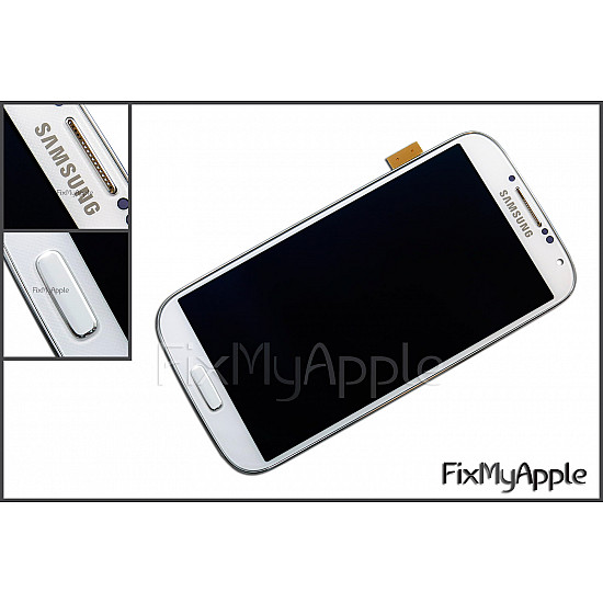 Samsung Galaxy S4 i9506 LCD Touch Screen Digitizer Assembly with Frame - White [Full OEM]